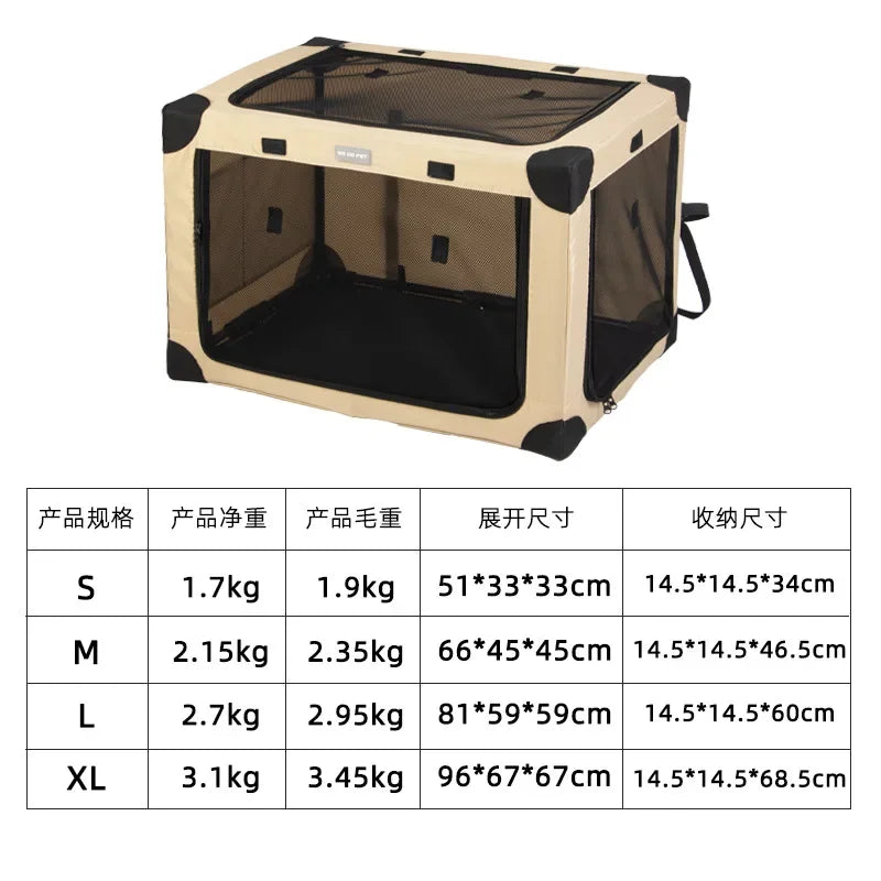 2025 New High-quality Pet Car Dog Cage for Travel Spare Box Cage Large Dog Car Foldable Cat Bed Pet Cage