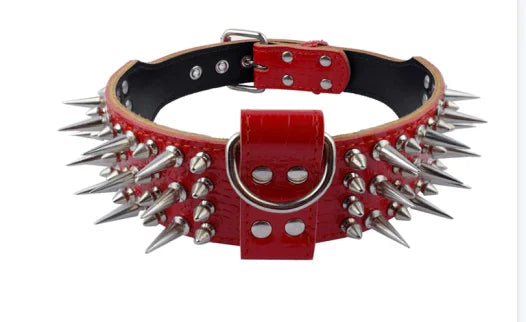 Fashionable Rivet Pet Collar Large Dog Collar For Fat Puppy Leashes For Bulldog Pug Stainless Steel Dog Chain Pet Products