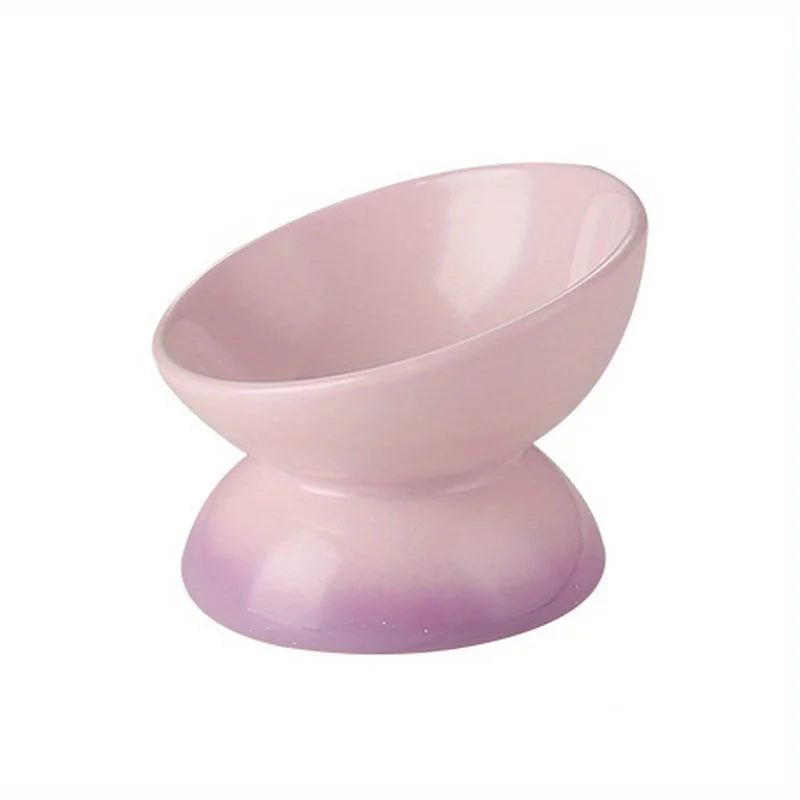 Cat bowl,Ceramic Elevated Pet Food Bowls - Perfect for Dogs and Cats - Reduces Neck Strain and Improves Digestion