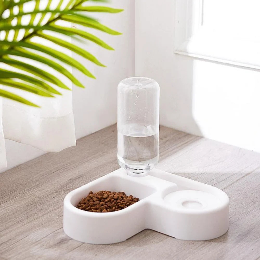 500ml Pet Automatic Feeder Small Bowl Drinkable Portable Cat and Dog Food Bowl Living Room Bedroom Pet Products  Pet Items