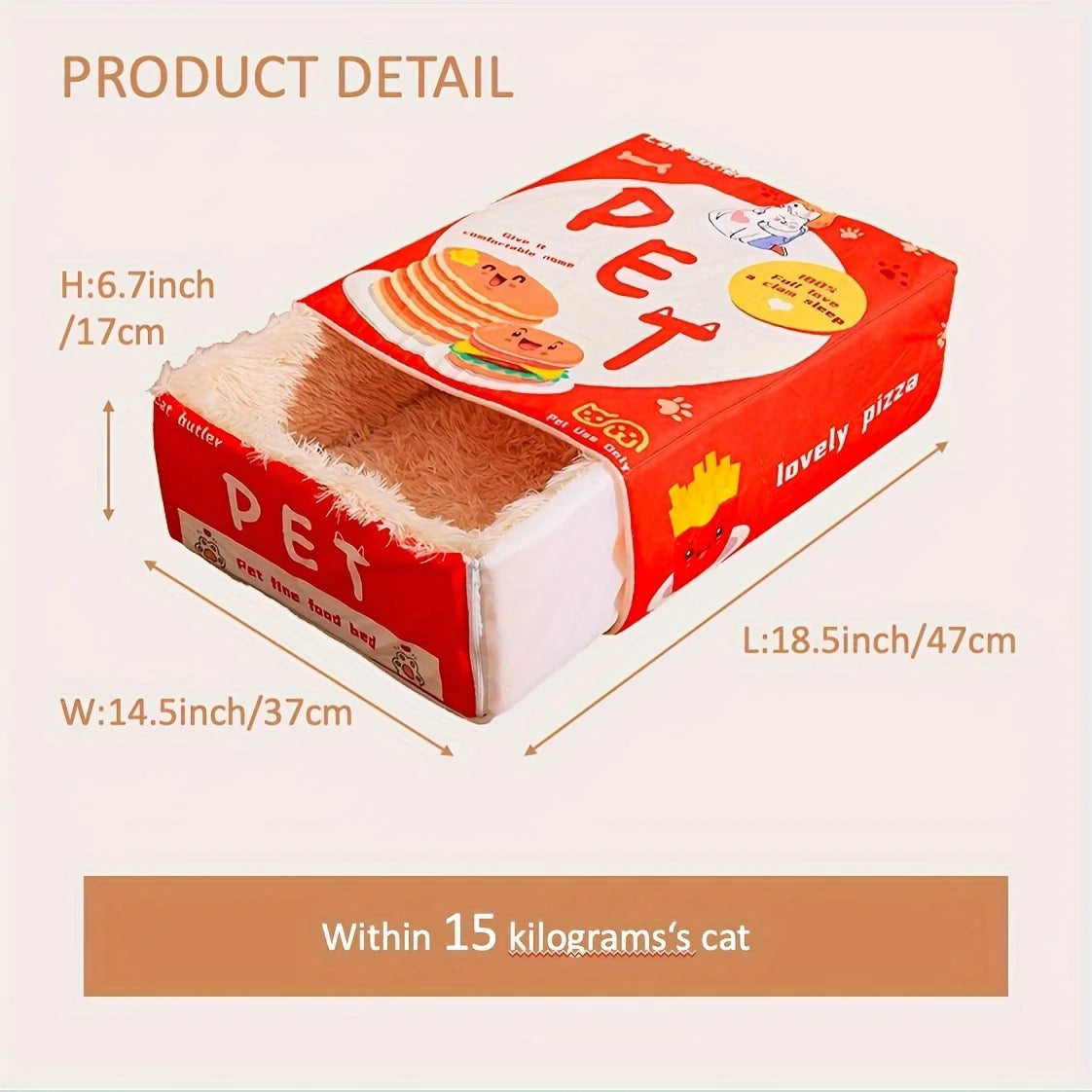 Pancake puppy..fully enclosed  bed, pet snack box bed, suitable for all seasons, providing a warm home for your animal …small dogs only