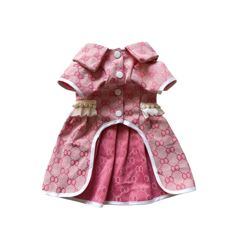 Pet Female Dog Dress Male Dog Dlothing Designer Luxury T-shirt French Bulldog Schnauzer Teddy Dogs Clothes Designer Couple Skirt