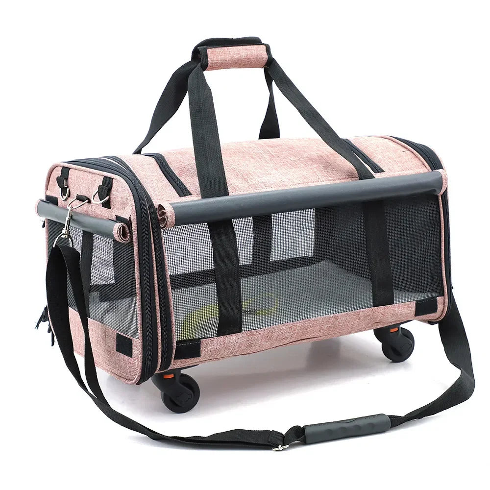 Portable Airline-Approved Dog and Cat Carrier Bag Soft Sided Puppy Travel Bag for Hiking for Small Animals Pet Carriers