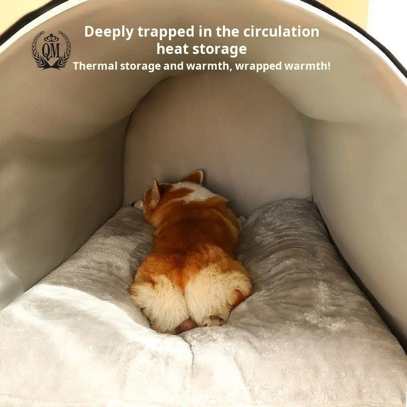 Big Bully Dog Kennel Tunnel Warm Dog House Detachable Pet Sleeping Bed Semiclosed Pet Supplies Soft Non-slip Dogs Kennel