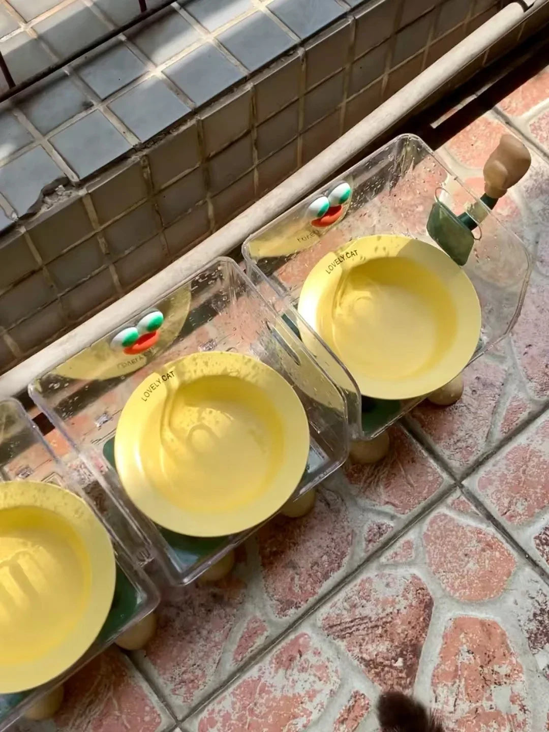 Pet Bowl with Booster Stand Protects Neck Spine Prevents dog Food Spills Suitable for Multi-dog Households No Food Grabbing