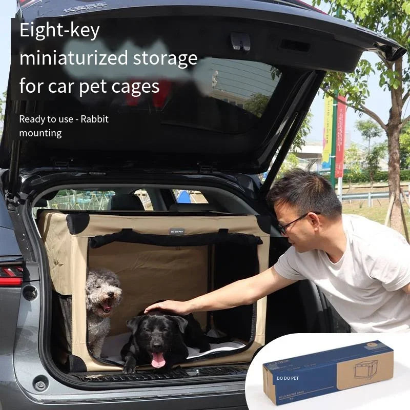 2025 New High-quality Pet Car Dog Cage for Travel Spare Box Cage Large Dog Car Foldable Cat Bed Pet Cage