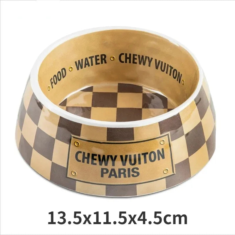 Bowls With Placemat Puppy Cat Feeder Non-slip Crash Luxury Brand Designer Dog BowlFrench Bulldog Bowl For Small Dogs