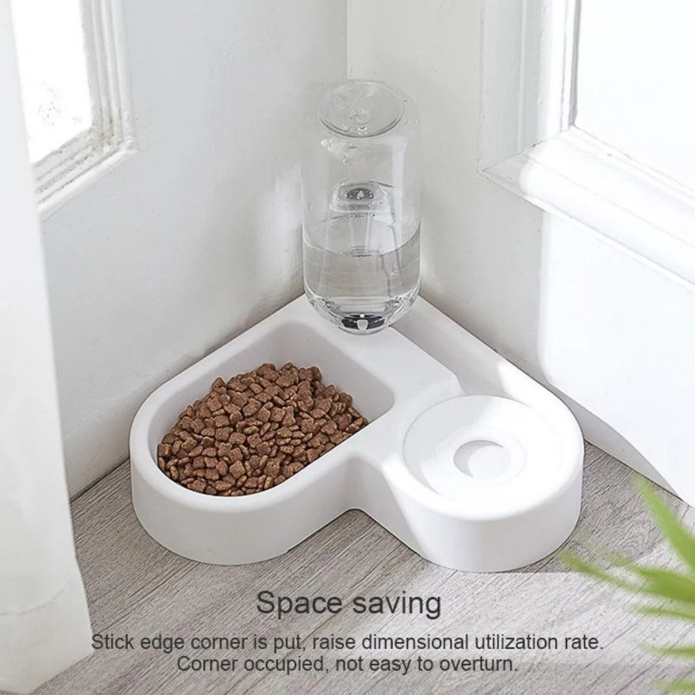 500ml Pet Automatic Feeder Small Bowl Drinkable Portable Cat and Dog Food Bowl Living Room Bedroom Pet Products  Pet Items
