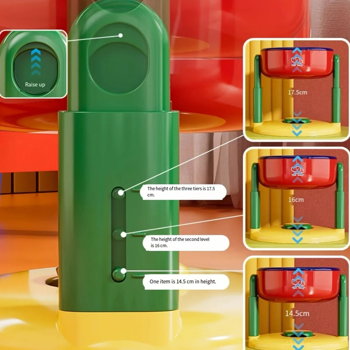 Dog Bowl, Pet Cervical Protector, Height-adjustable Feeder, Dual-purpose Water and Food Bowl for Cats and Dogs, Anti-tip Design.