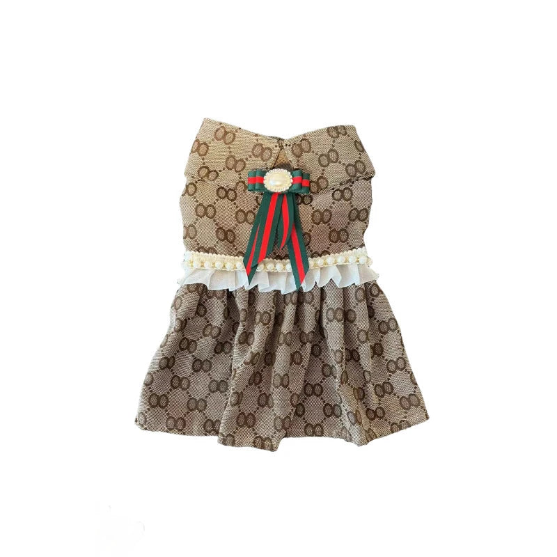 Pet Female Dog Dress Male Dog Dlothing Designer Luxury T-shirt French Bulldog Schnauzer Teddy Dogs Clothes Designer Couple Skirt