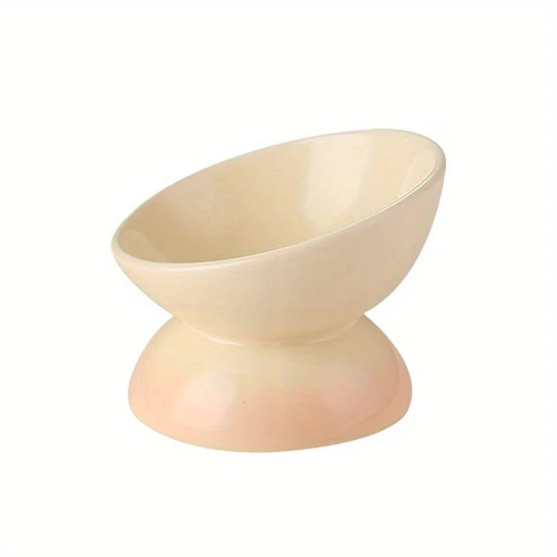 Cat bowl,Ceramic Elevated Pet Food Bowls - Perfect for Dogs and Cats - Reduces Neck Strain and Improves Digestion