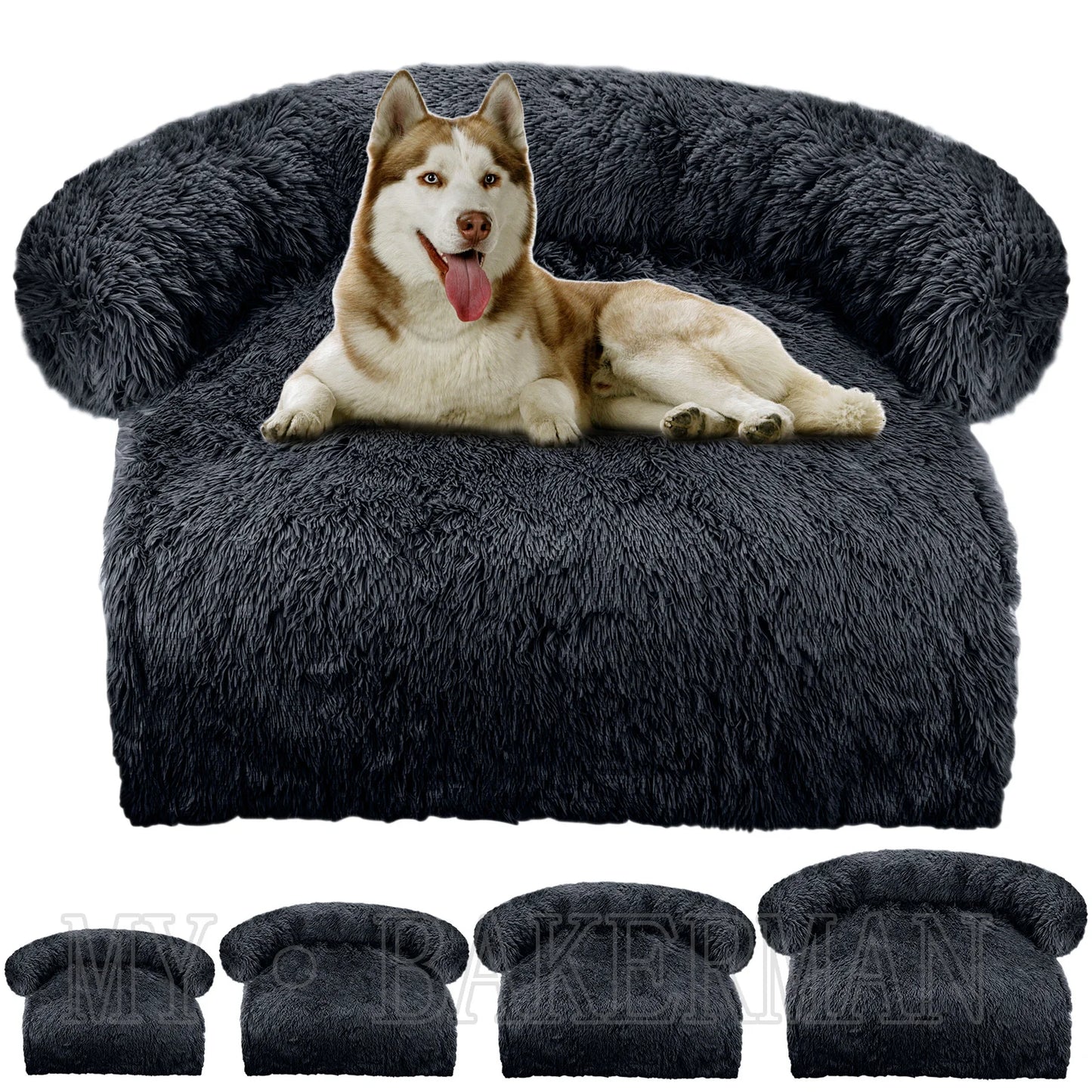 Plush Pet Dog Bed Sofa For Dog Pet  Bed Warm Nest Washable Soft Furniture Protector Mat Cat Blanket Large Dogs Sofa Bed