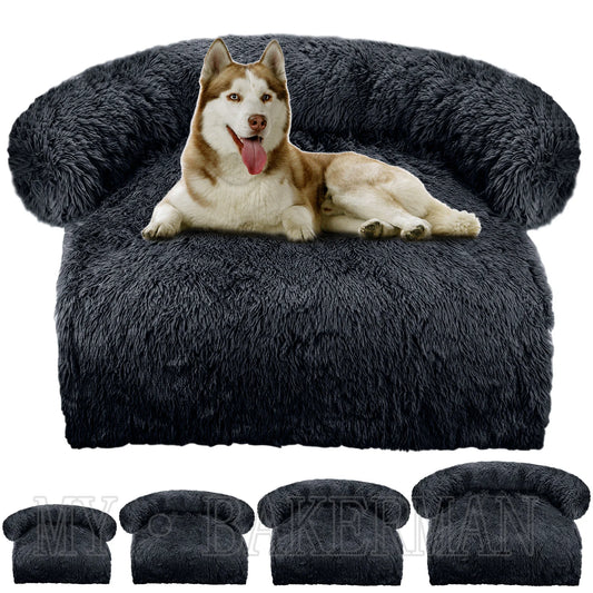Plush Pet Dog Bed Sofa For Dog Pet  Bed Warm Nest Washable Soft Furniture Protector Mat Cat Blanket Large Dogs Sofa Bed