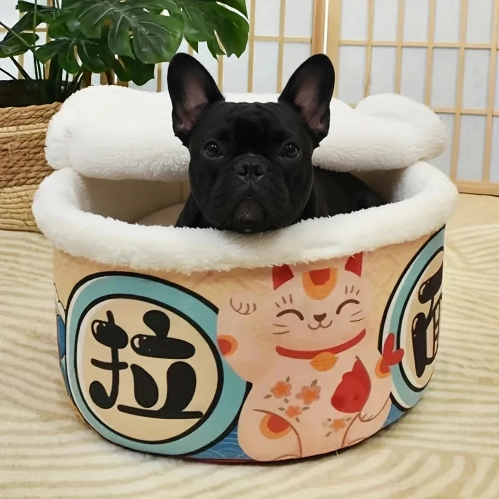 Pet Dog Cat House Kennel Super Large Instant Noodle Warm Dog Cat Nest Beds Cushion Cup Cozy Nest