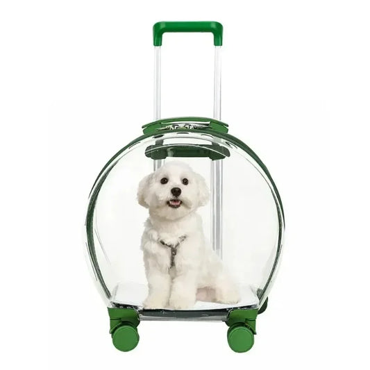 Puppy Move Trolley Cat Carriers Transparent Pet Backpack Animal Transportation and Goods for Travel Pet Supplies with Wheels