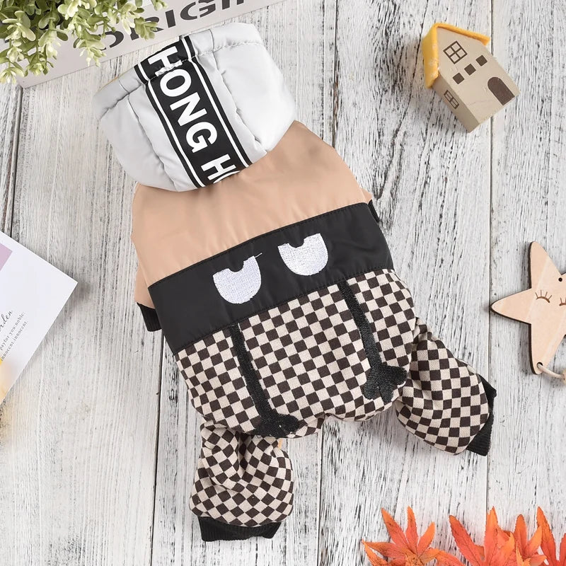 Luxury Warm Dog Clothes Windproof Hoodie With Sweater Pant Rompers Winter Pet Down Parkas Jacket  Puppy Chihuahua Yorkie Outfit