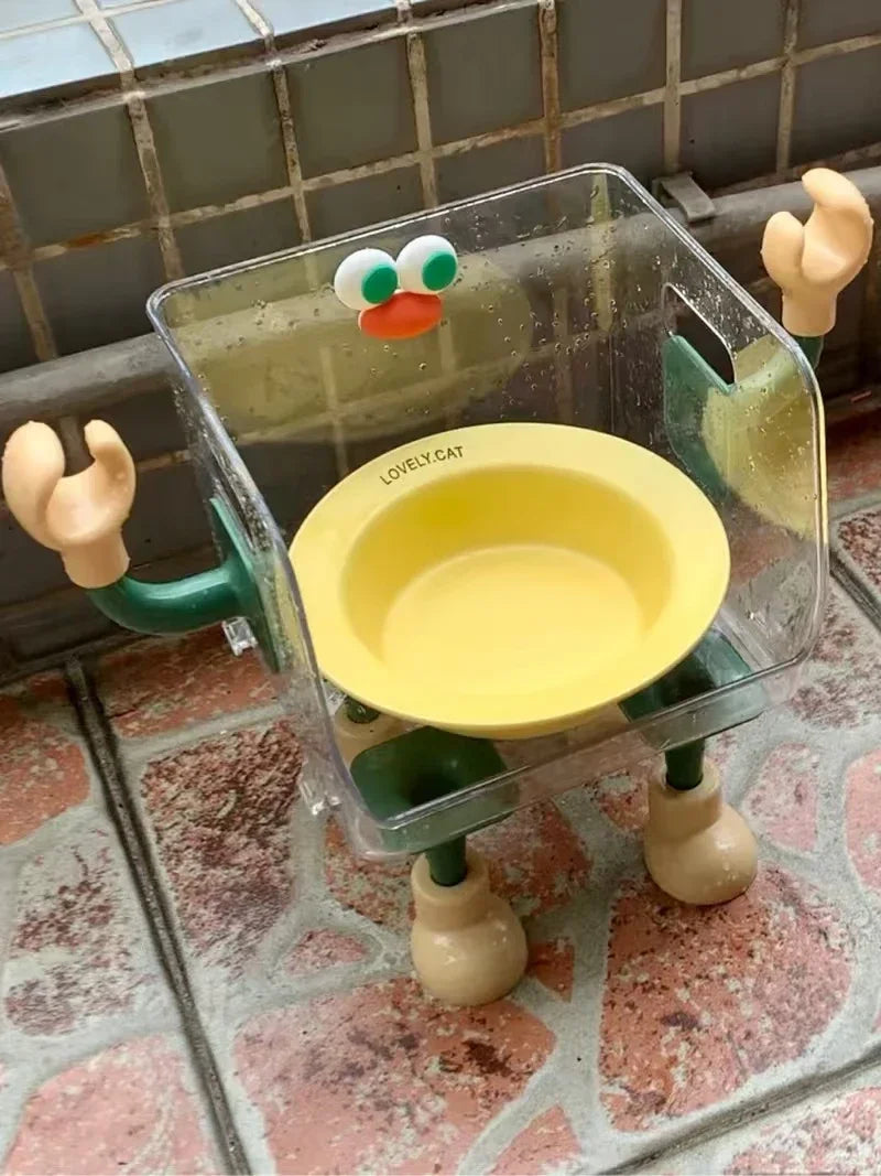 Pet Bowl with Booster Stand Protects Neck Spine Prevents dog Food Spills Suitable for Multi-dog Households No Food Grabbing