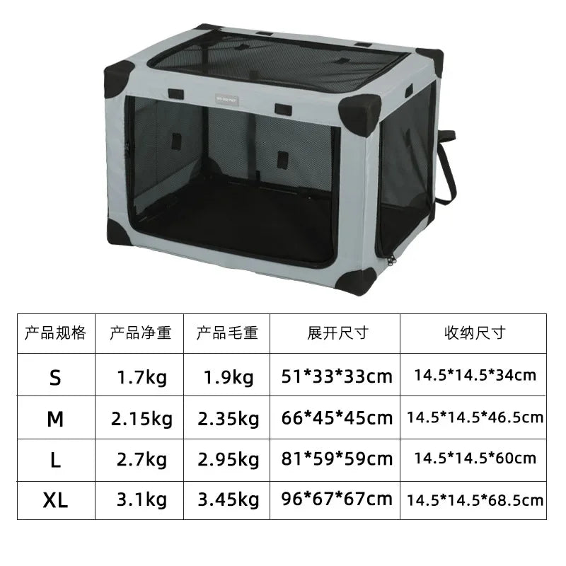 2025 New High-quality Pet Car Dog Cage for Travel Spare Box Cage Large Dog Car Foldable Cat Bed Pet Cage