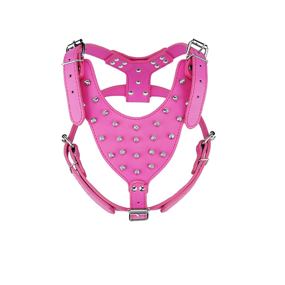 Dog Collar Dog Harness with Spiked and Chain Leash Set for Medium Large Breeds Pitbull Mastiff Bulldog Anti-bite Accessories