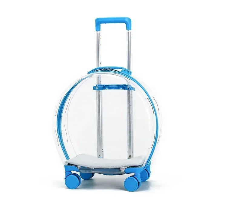 Puppy Move Trolley Cat Carriers Transparent Pet Backpack Animal Transportation and Goods for Travel Pet Supplies with Wheels