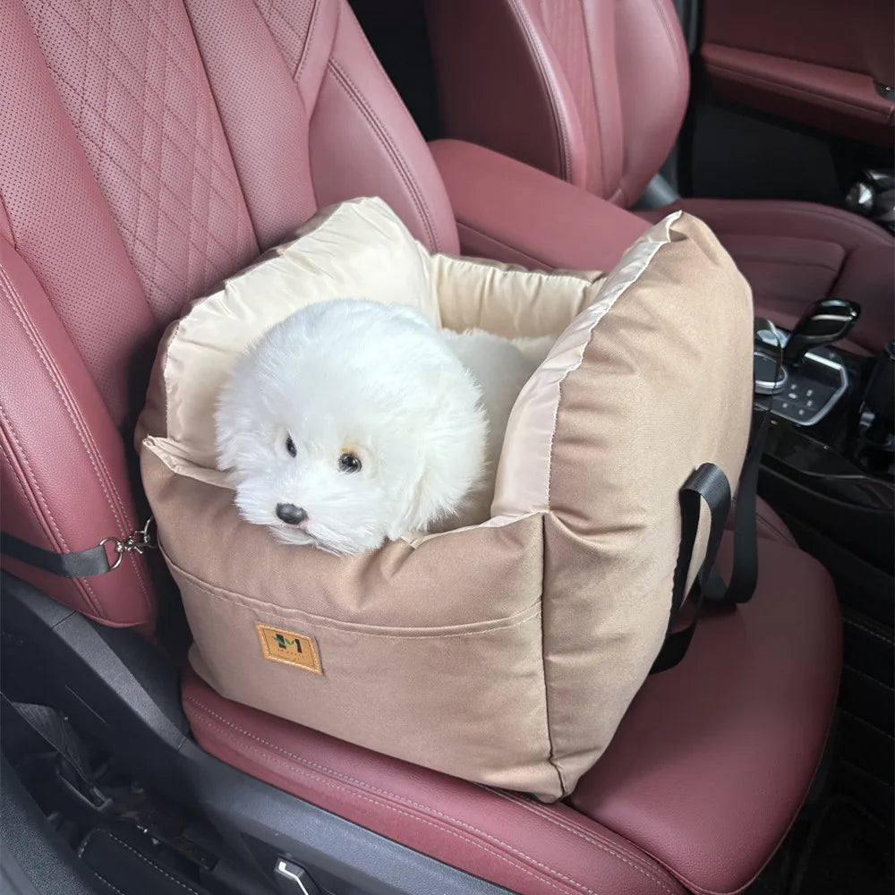 Dog Car Seat with Safety Belt Four Season Universal Pet Ooster Nest Cushion Washable Dogs Cats Sofa Bedding Travel Mattress