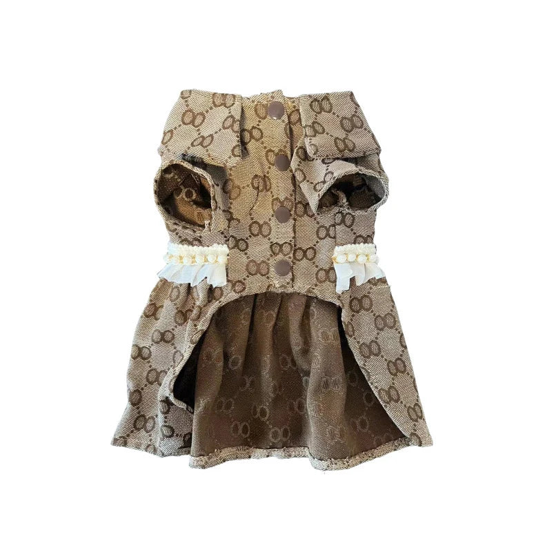 Pet Female Dog Dress Male Dog Dlothing Designer Luxury T-shirt French Bulldog Schnauzer Teddy Dogs Clothes Designer Couple Skirt