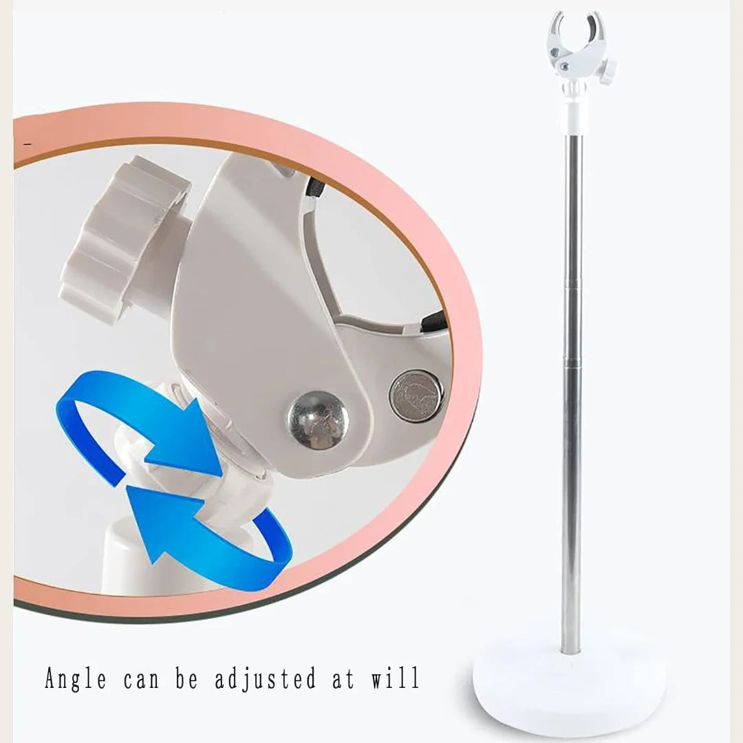 Dog Hair Dryer Stand Hands Free, 360 Degree Rotating Dryer Stand, Adjustable Height Hair Dryer Stand Holder for Pet Grooming