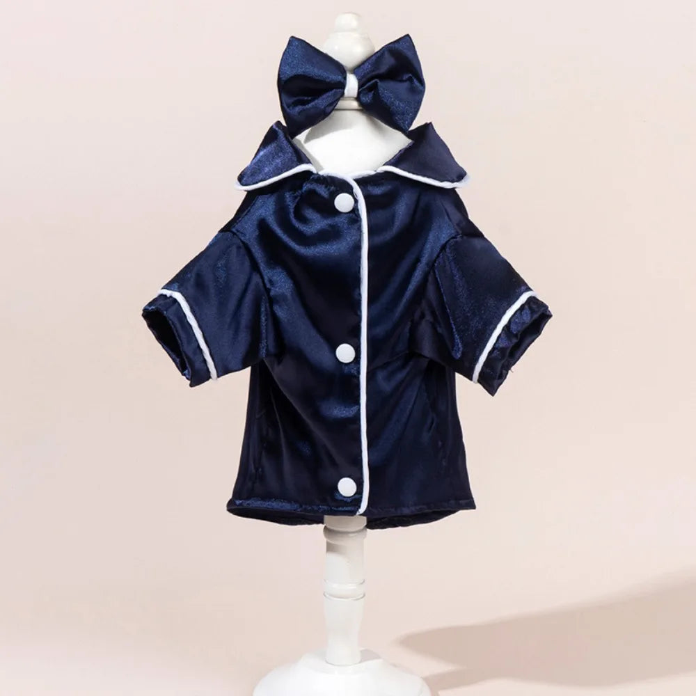 Luxury Soft Pet Silk Pajamas XS/L Thin Fabric Dog Shirt Comfortable Skin-friendly Cat Clothes Daily Wear