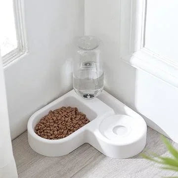 500ml Pet Automatic Feeder Small Bowl Drinkable Portable Cat and Dog Food Bowl Living Room Bedroom Pet Products  Pet Items